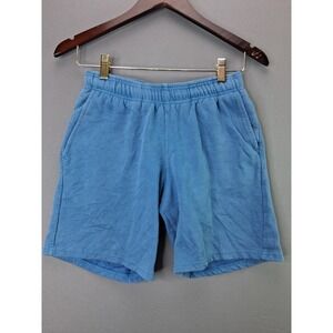 BP Sweat Shorts Fleece Lined XS Blue Elastic Waist Drawstring Pockets Lounge